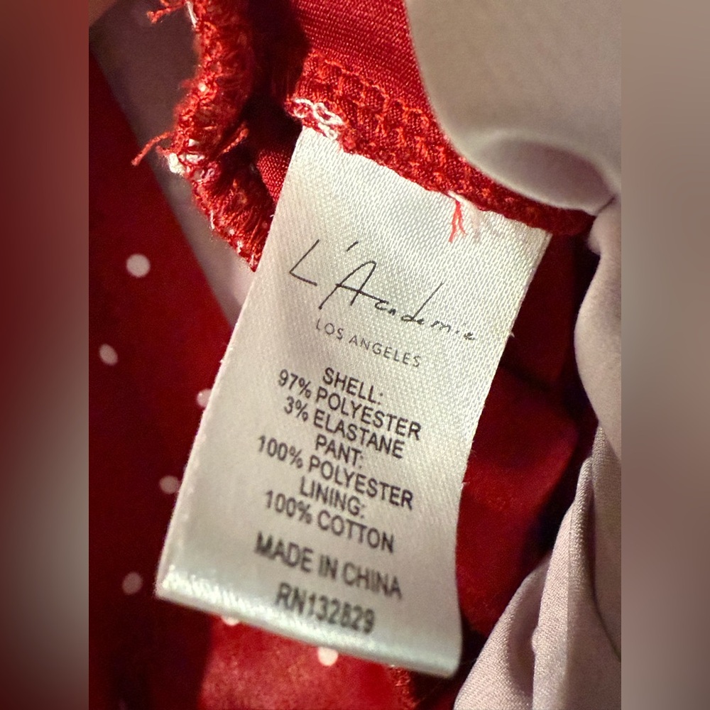 L’Academie Revolve The Victoire Bodysuit‎ in Ruby Dot Red Women’s Size XXS - Picture 8 of 12